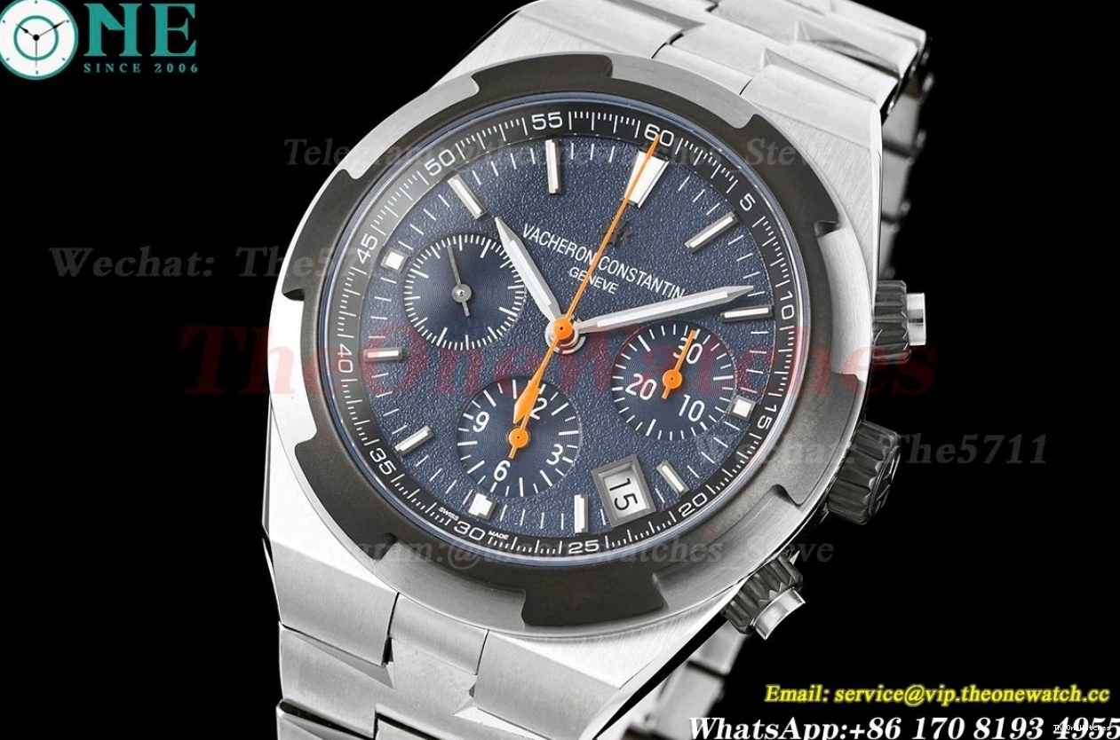 SS Chronograph  V2 A7750 Overseas Blue SS 8F 5510V 0216